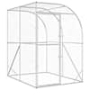 vidaXL Kanakoobas H&otilde;bedane 200 x 200 x 215 cm Tsingitud teras