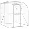 vidaXL Kanakoobas H&otilde;bedane 200 x 200 x 215 cm Tsingitud teras