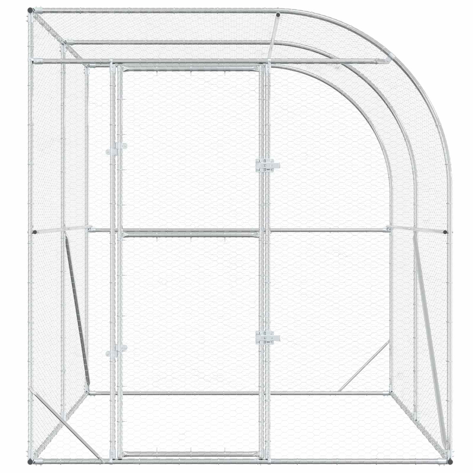 Kippenhok zilver 200 x 200 x 215 cm Gegalvaniseerd staal image 4