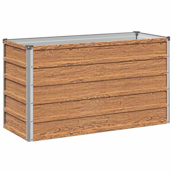vidaXL T&otilde;stetud Aiapeenar Puitpruun 100 x 40 x 55 cm k&uuml;lmvalatud teras