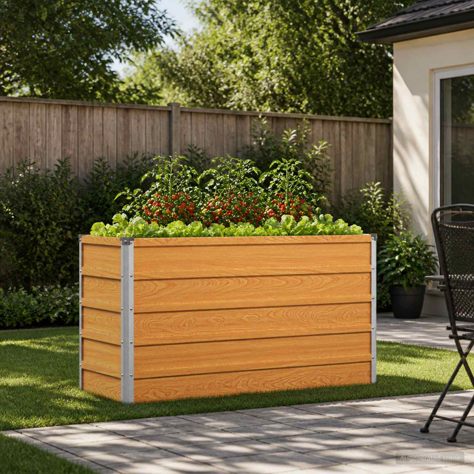 Verhoogd Tuinbed Naturel 100 x 40 x 55 cm koudgewalst staal image 1