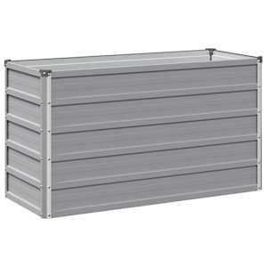 vidaXL T&otilde;stetud Aiapeenar Hall 100 x 40 x 55 cm k&uuml;lmvalatud teras