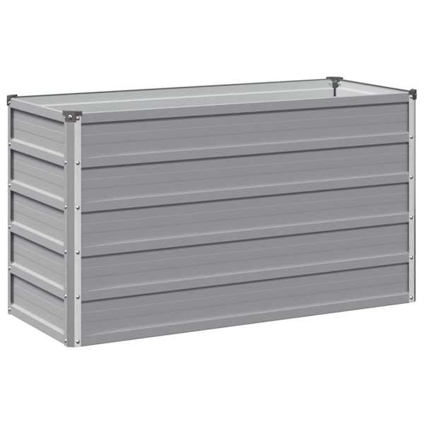 vidaXL T&otilde;stetud Aiapeenar Hall 100 x 40 x 55 cm k&uuml;lmvalatud teras