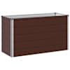 vidaXL T&otilde;stetud Aiapeenar Pruun 100 x 40 x 55 cm k&uuml;lmvalatud teras