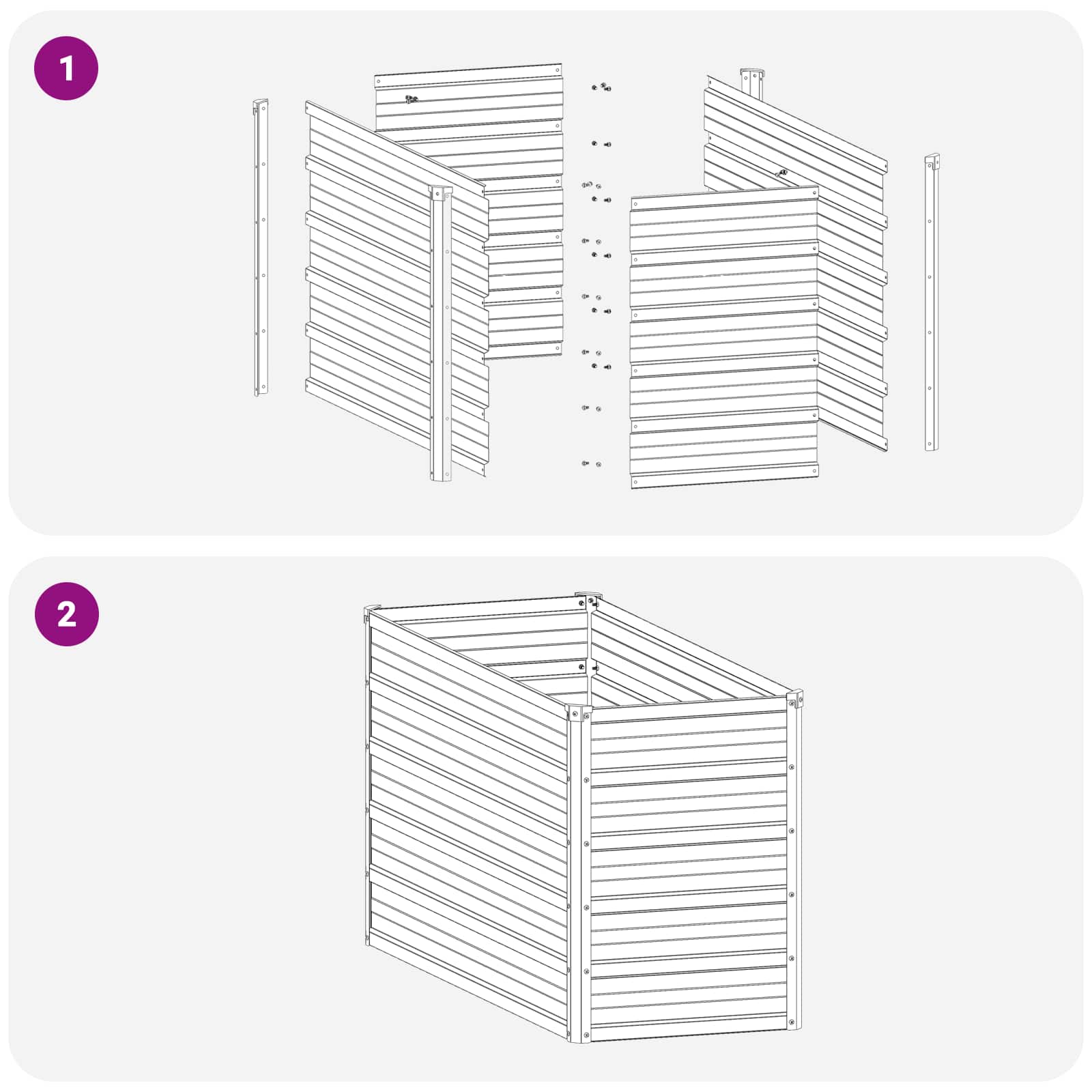Verhoogd Tuinbed Zilverkleurig 100 x 40 x 55 cm gegalvaniseerd image 8