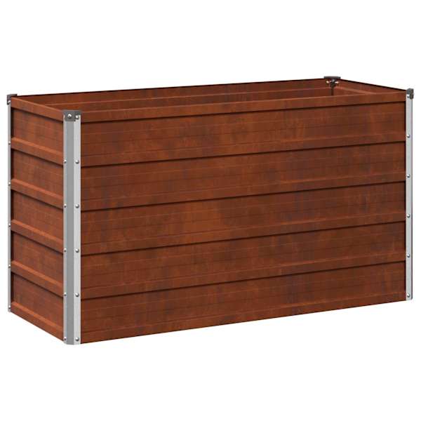 vidaXL T&otilde;stetud Aiapeenar Rooste 100 x 40 x 55 cm papp
