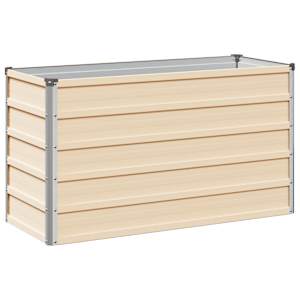 vidaXL T&otilde;stetud Aiapeenar Ebarealne 100 x 40 x 55 cm k&uuml;lmvalatud teras