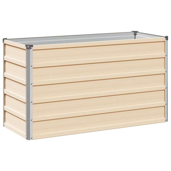 vidaXL T&otilde;stetud Aiapeenar Ebarealne 100 x 40 x 55 cm k&uuml;lmvalatud teras