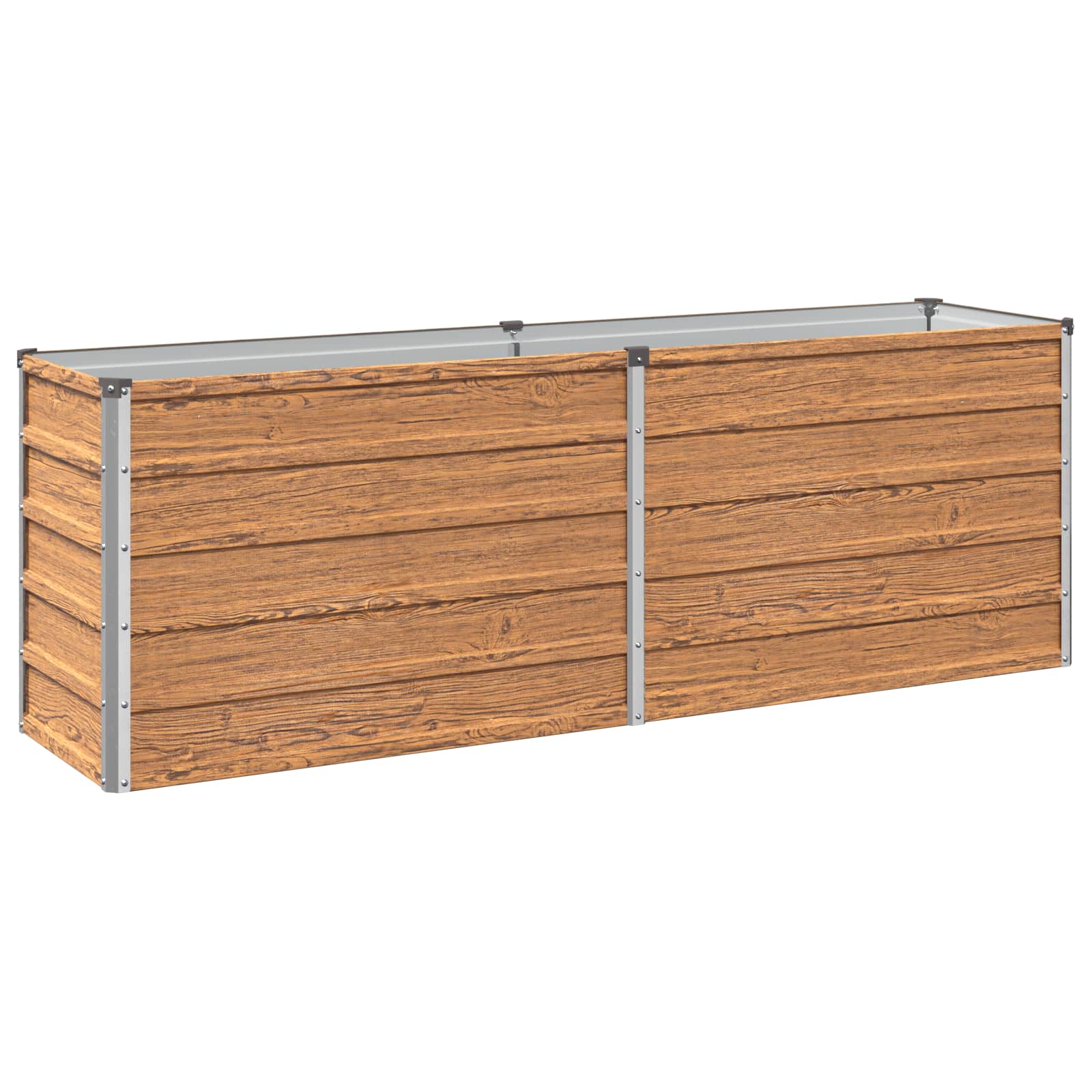 Verhoogd Tuinbed Houtbruin 160 x 40 x 55 cm koudgewalst staal image 2