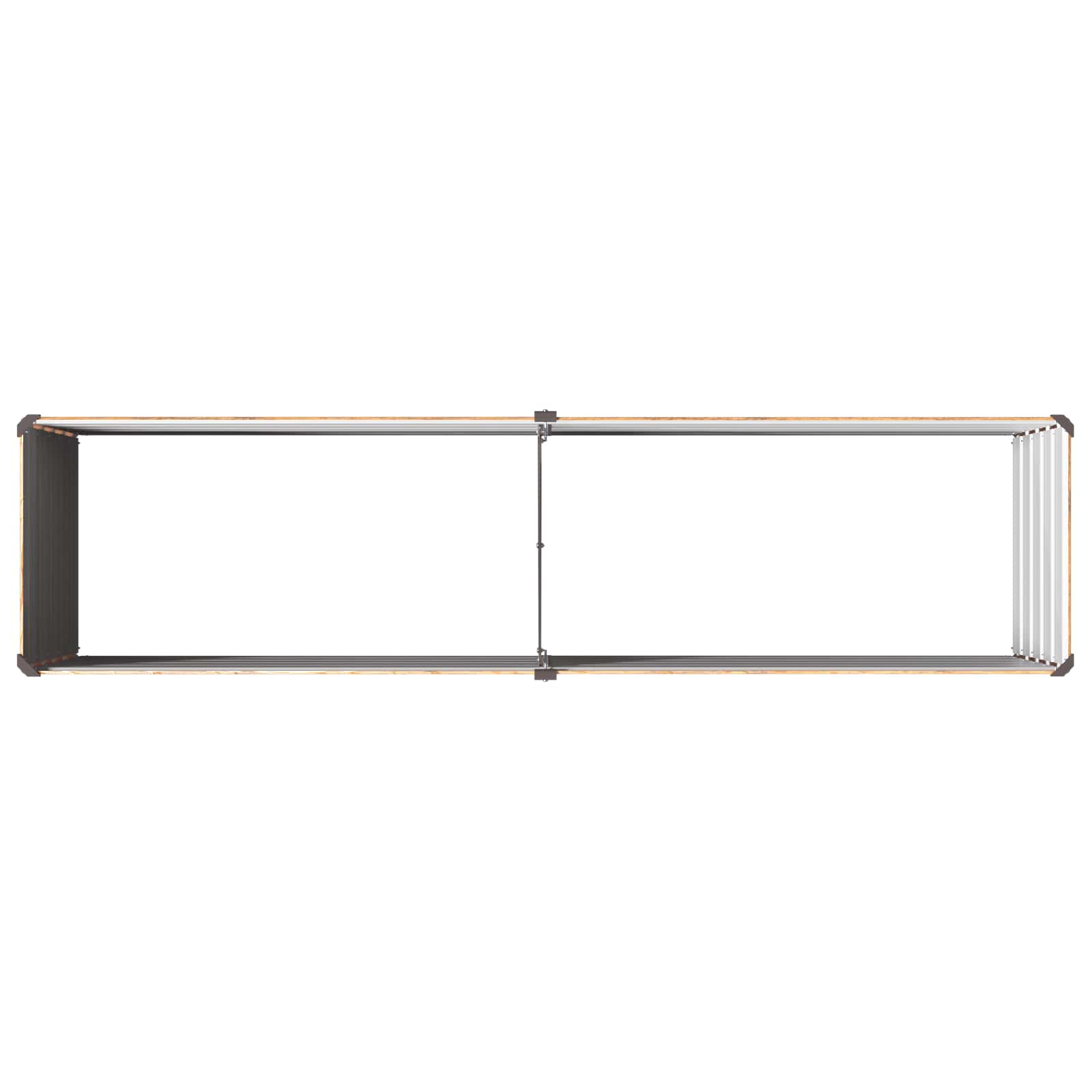 Verhoogd Tuinbed Houtbruin 160 x 40 x 55 cm koudgewalst staal image 5