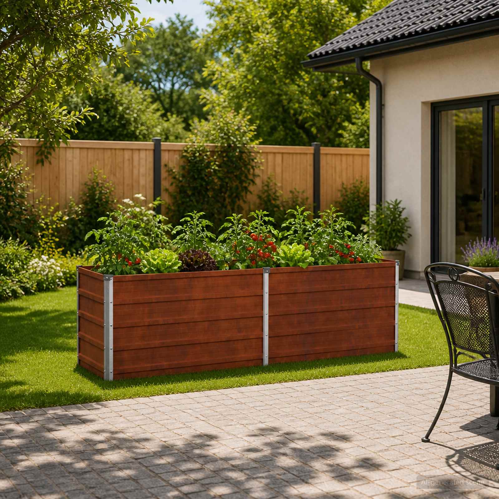 Verhoogd Tuinbed Roestig 160 x 40 x 55 cm corton image 1