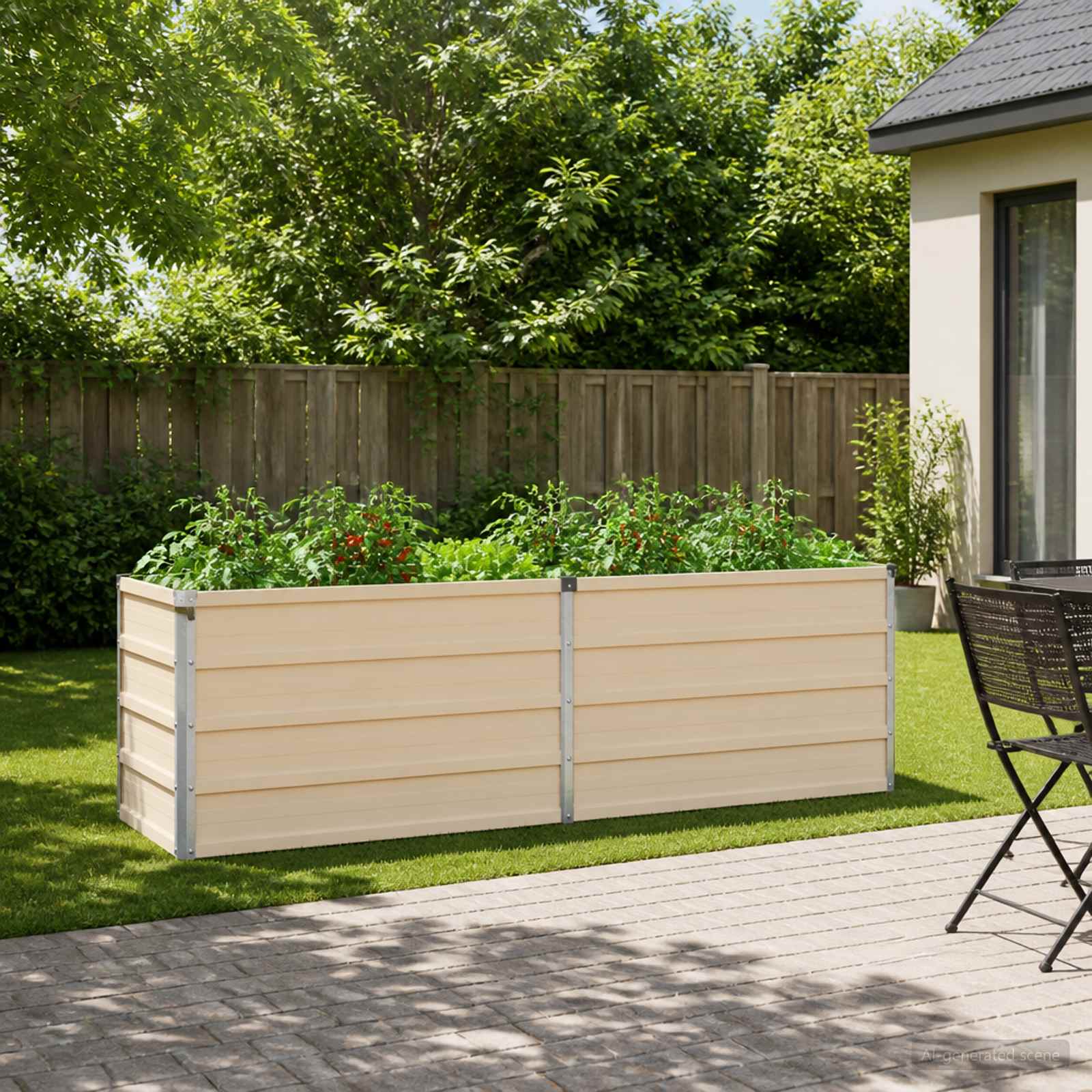 Verhoogd Tuinbed Ivoor 160 x 40 x 55 cm koudgewalst staal image 1