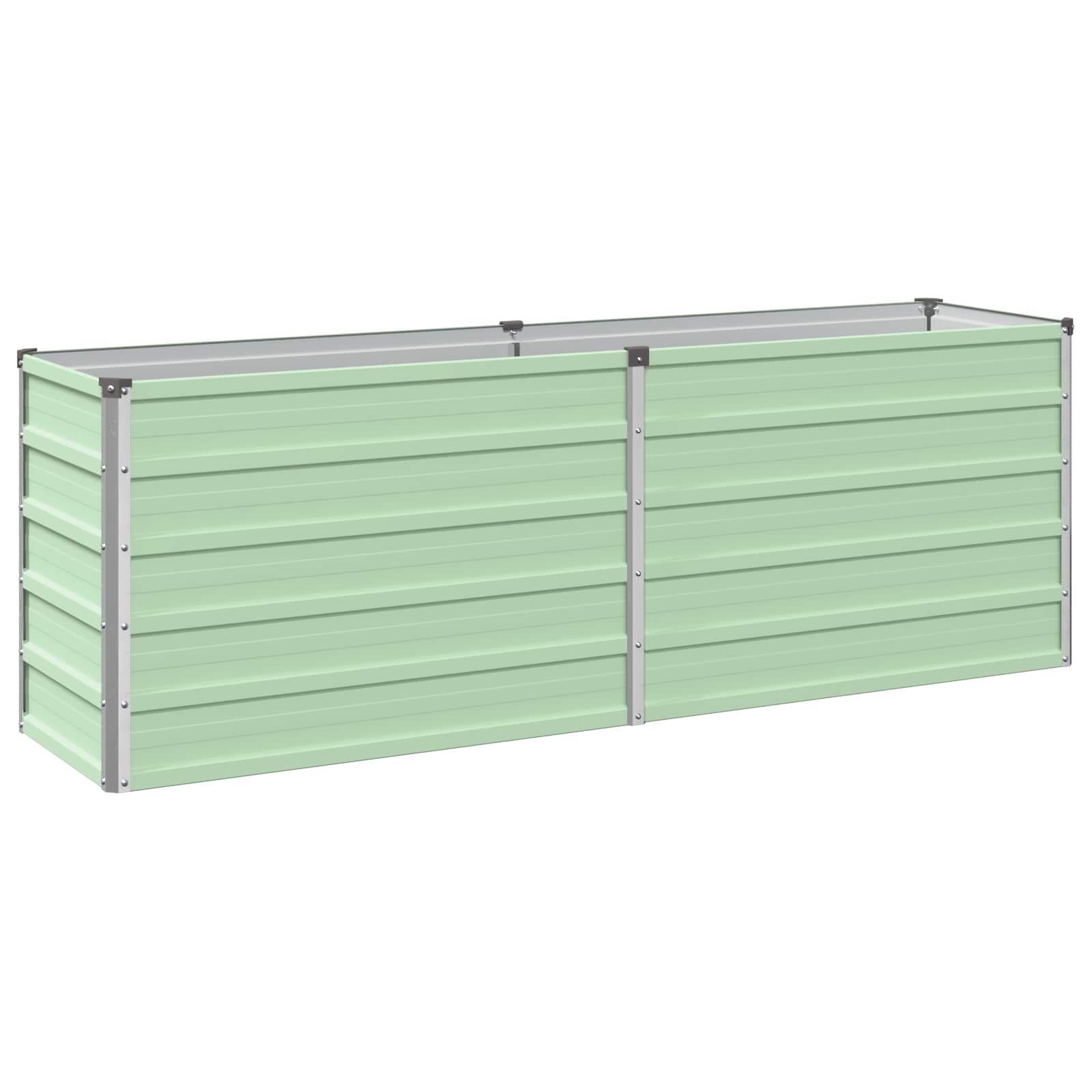 Verhoogd Tuinbed Pastelgroen 160 x 40 x 55 cm koudgewalst staal image 2