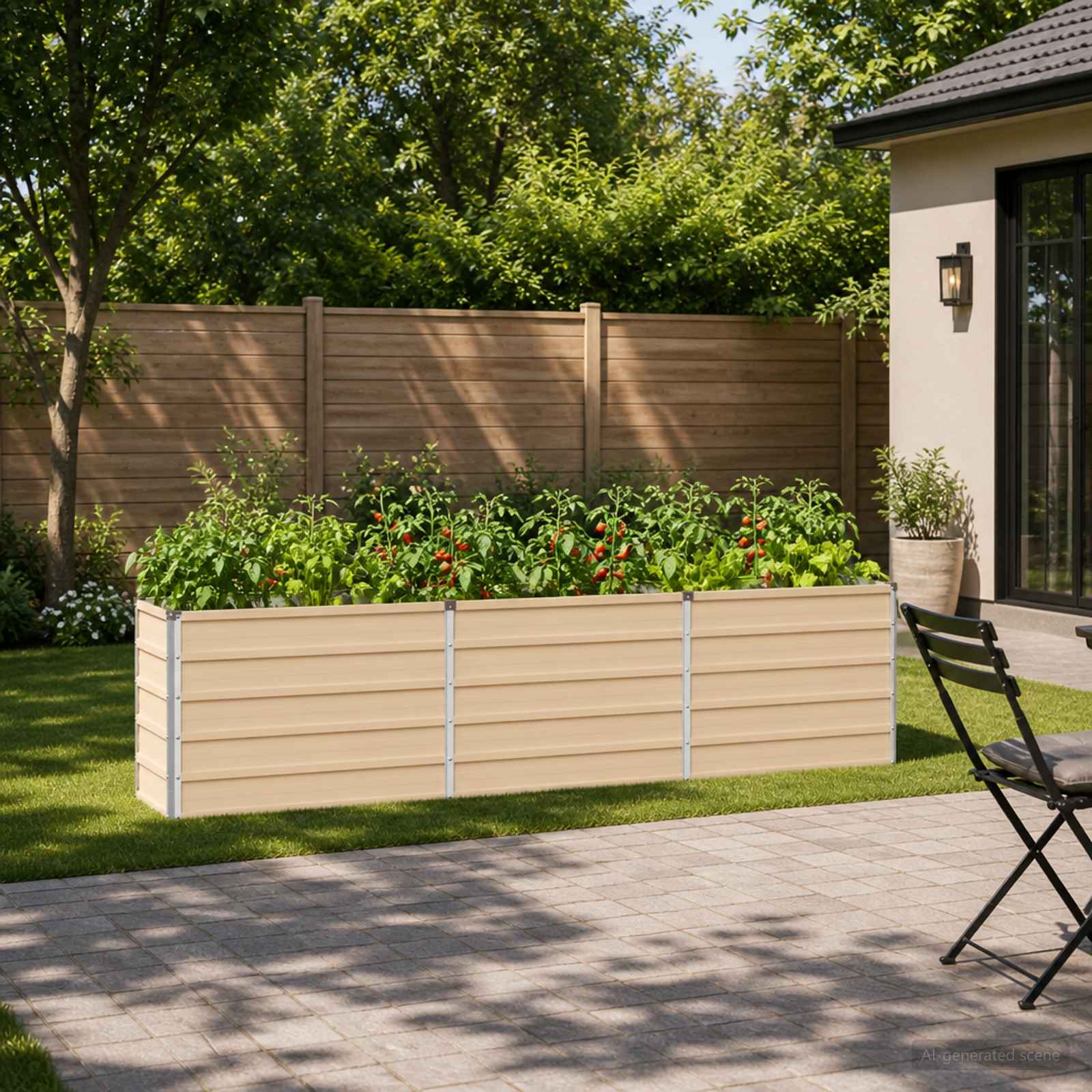 Verhoogd Tuinbed Ivoor 240 x 40 x 55 cm koudgewalst staal image 1
