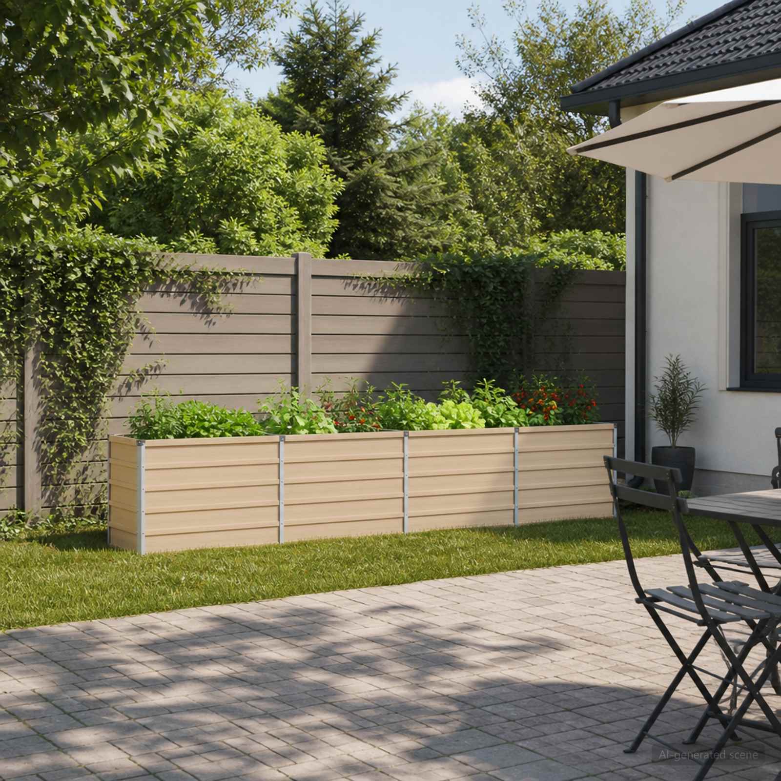 Verhoogd Tuinbed Ivoor 320 x 40 x 55 cm koudgewalst staal image 1
