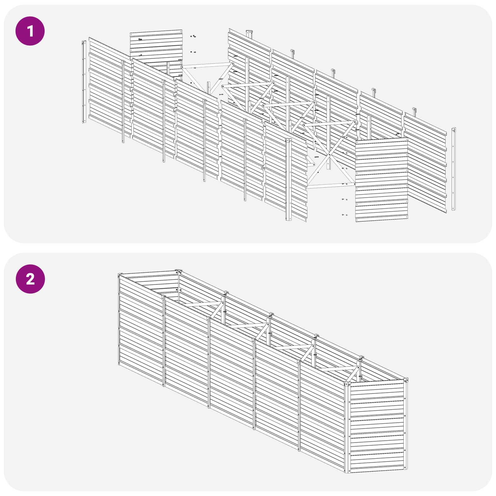 Verhoogd Tuinbed Zilverkleurig 400 x 40 x 55 cm gegalvaniseerd image 8
