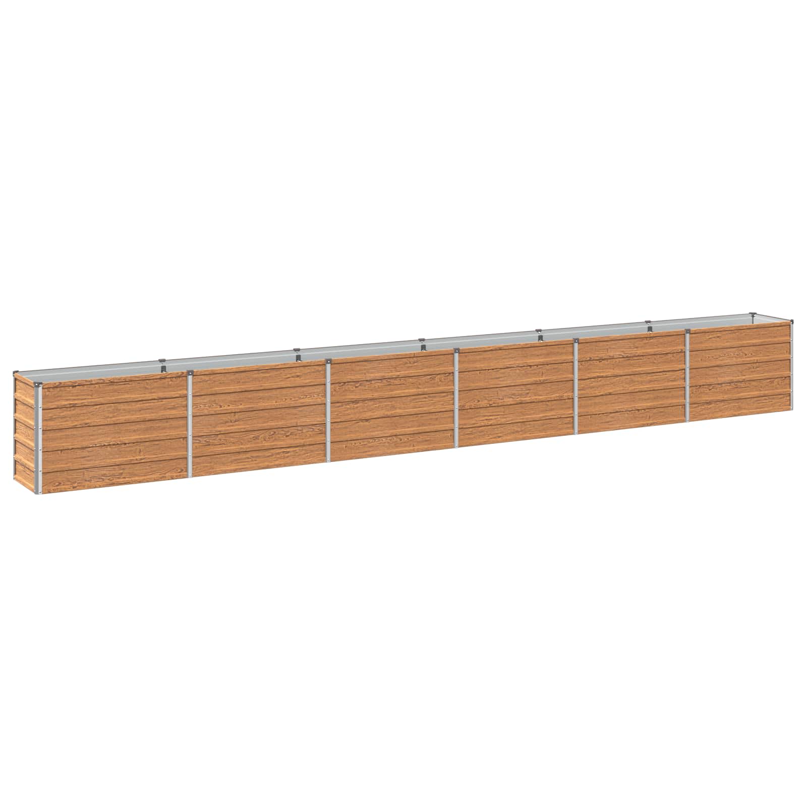 Verhoogd Tuinbed Houtbruin 480 x 40 x 55 cm koudgewalst staal image 2