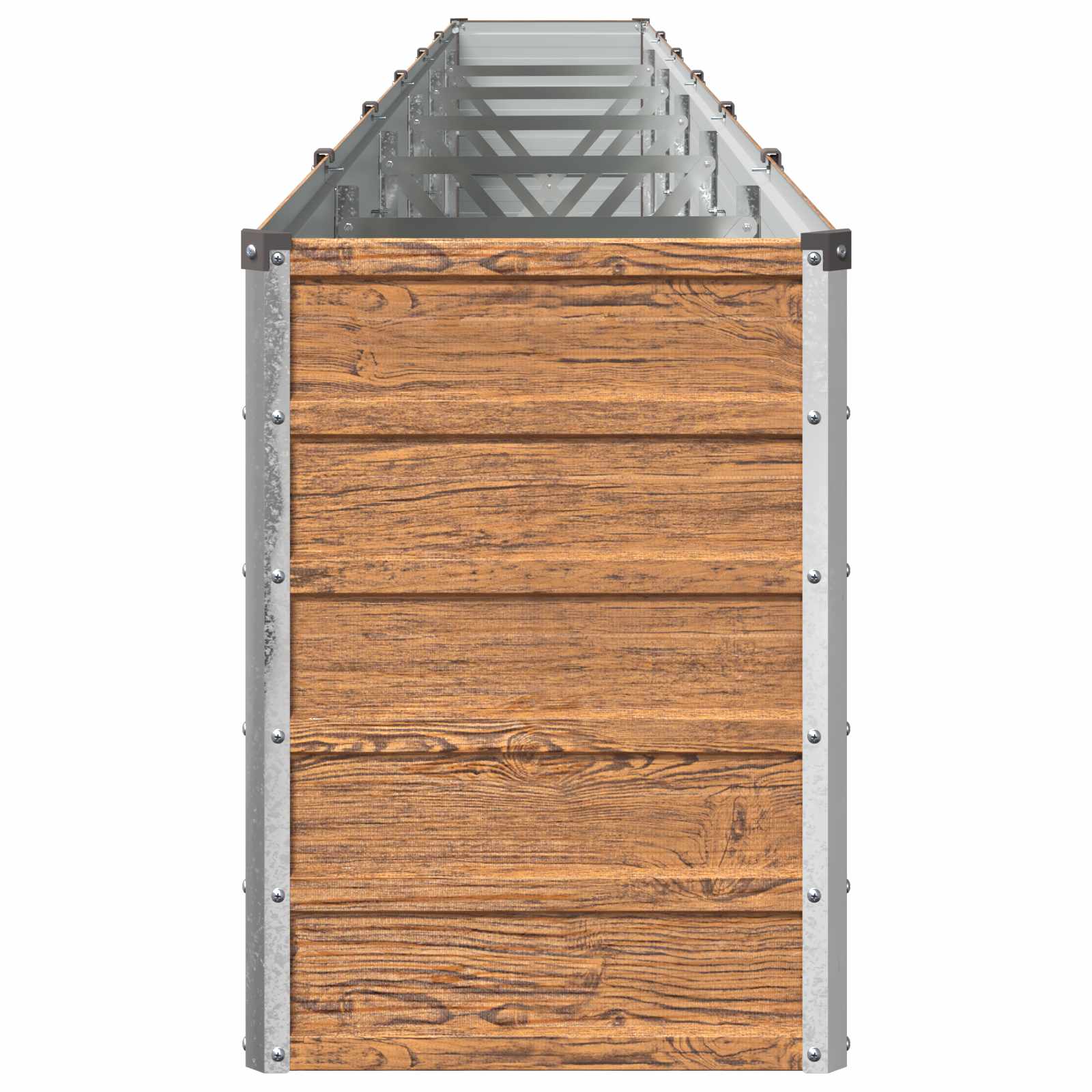 Verhoogd Tuinbed Houtbruin 480 x 40 x 55 cm koudgewalst staal image 4