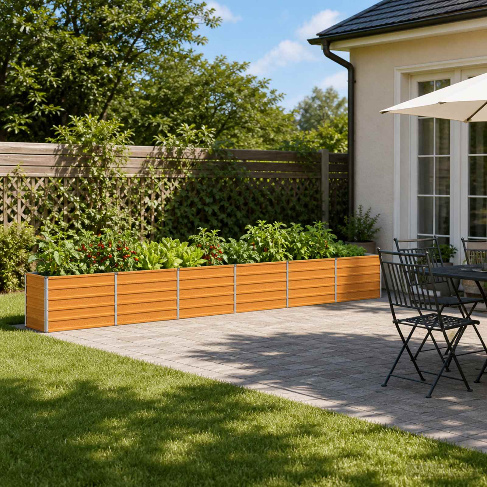Verhoogd Tuinbed Naturel 480 x 40 x 55 cm koudgewalst staal image 1