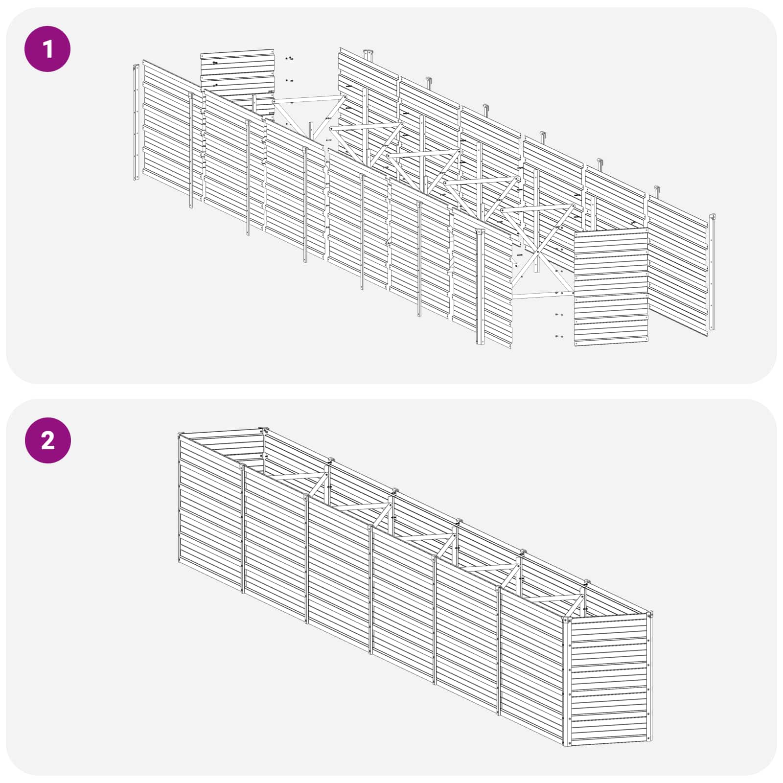Verhoogd Tuinbed Groen 480 x 40 x 55 cm koudgewalst stalen image 8