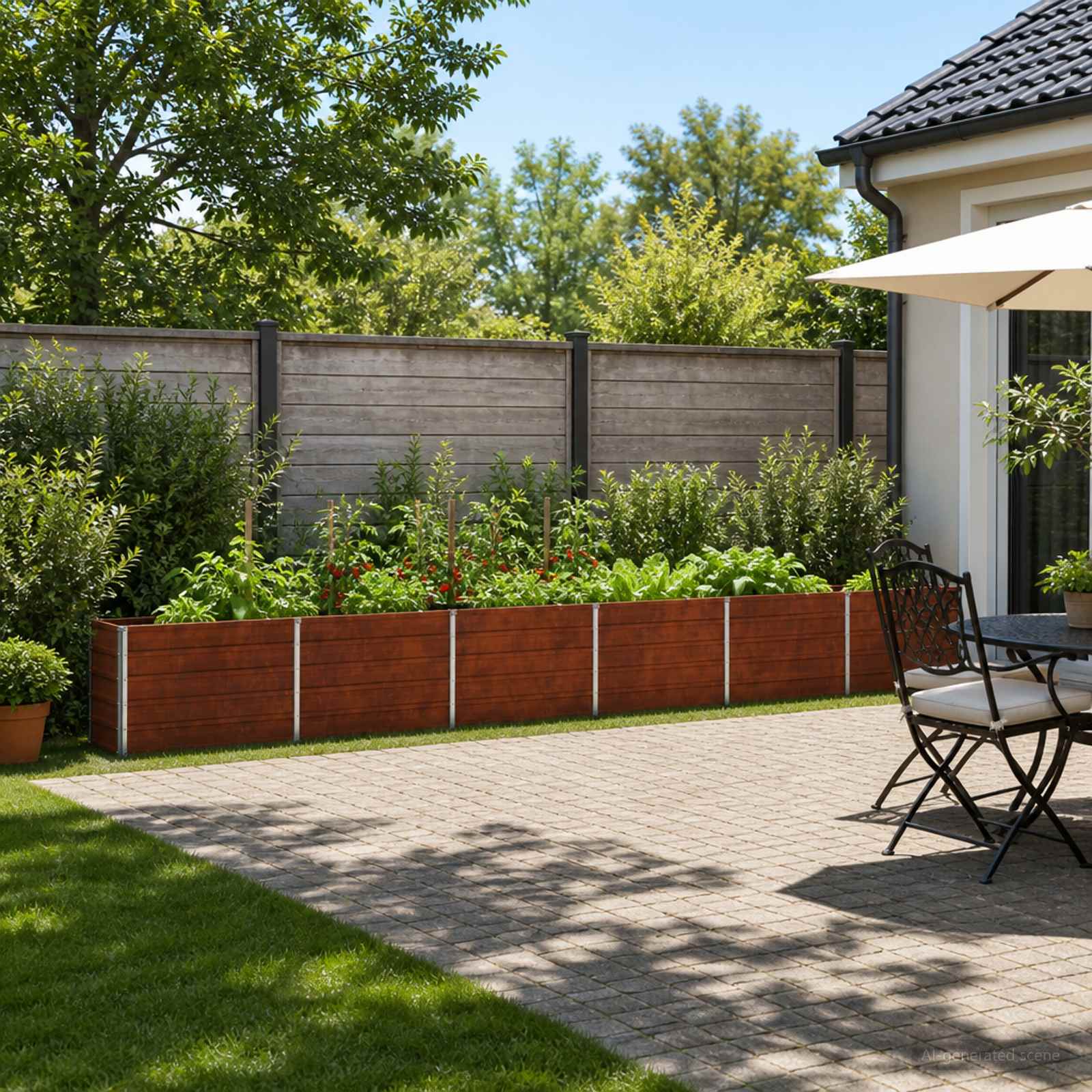 Verhoogd Tuinbed Roestig 480 x 40 x 55 cm corton image 1