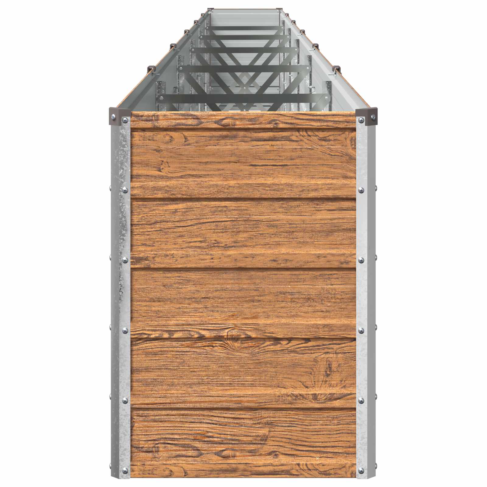 Verhoogd Tuinbed Houtbruin 600 x 40 x 55 cm koudgewalst staal image 3
