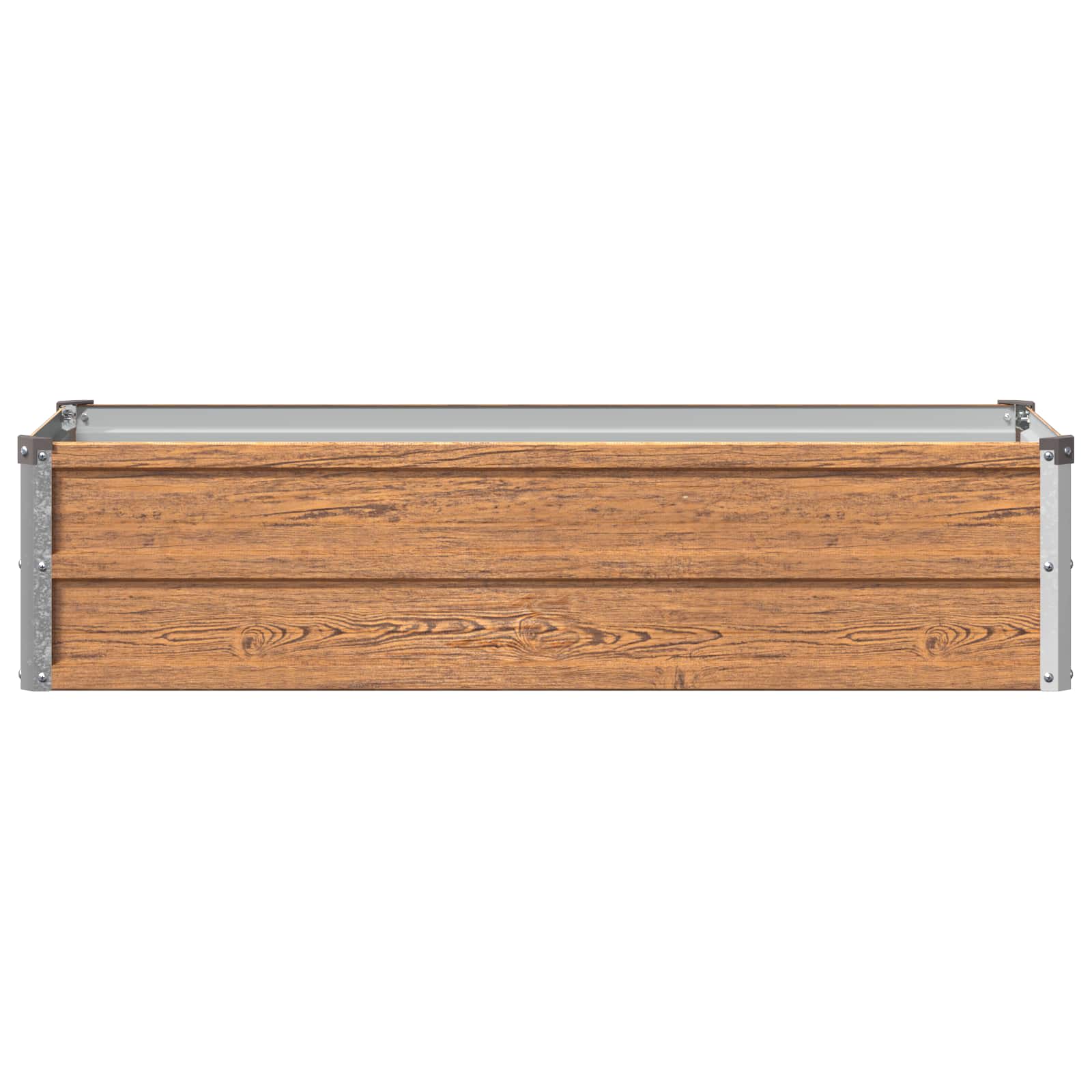 Verhoogd Tuinbed Houtbruin 100 x 40 x 24 cm koudgewalst staal image 3