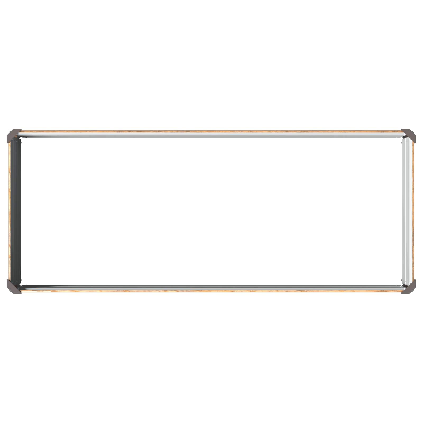 Verhoogd Tuinbed Houtbruin 100 x 40 x 24 cm koudgewalst staal image 5