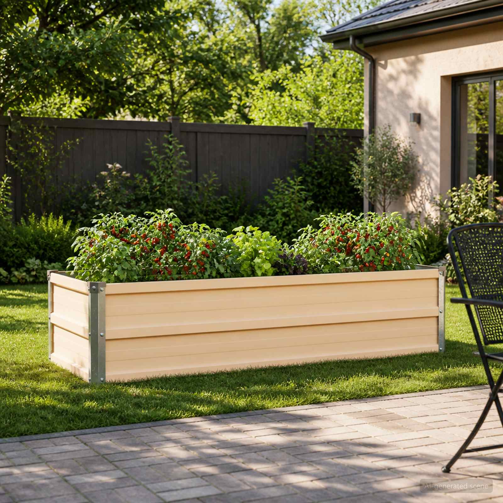 Verhoogd Tuinbed Ivoor 100 x 40 x 24 cm koudgewalst staal image 1