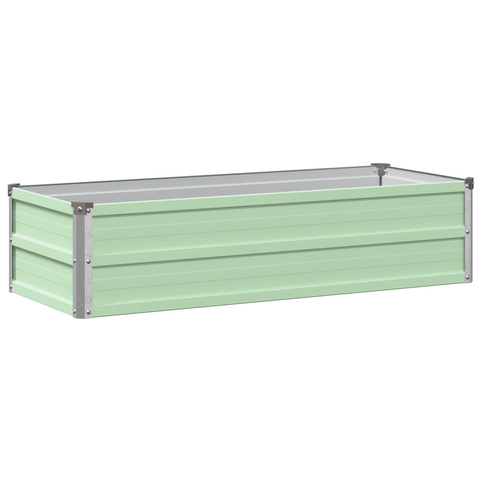 Verhoogd Tuinbed Pastelgroen 100 x 40 x 24 cm koudgewalst staal image 2