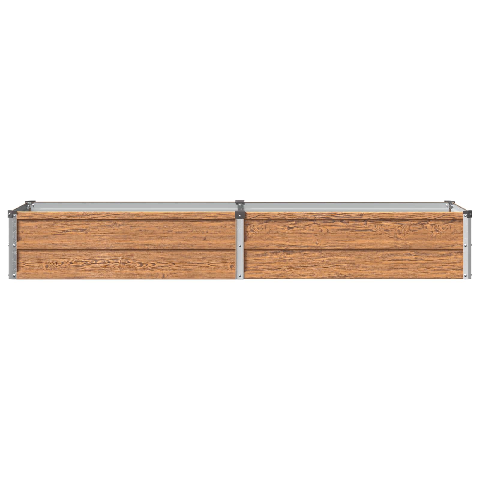 Verhoogd Tuinbed Houtbruin 160 x 40 x 24 cm koudgewalst staal image 3