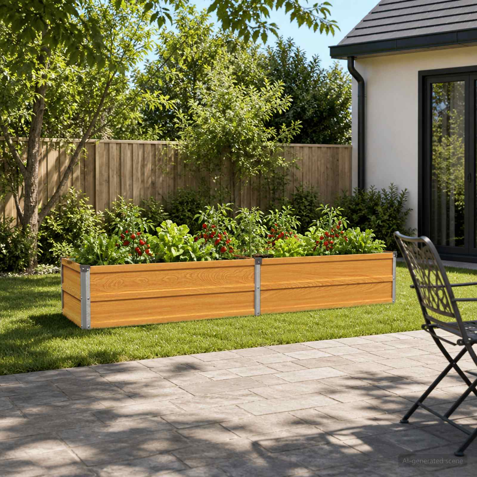 Verhoogd Tuinbed Naturel 160 x 40 x 24 cm koudgewalst staal image 1
