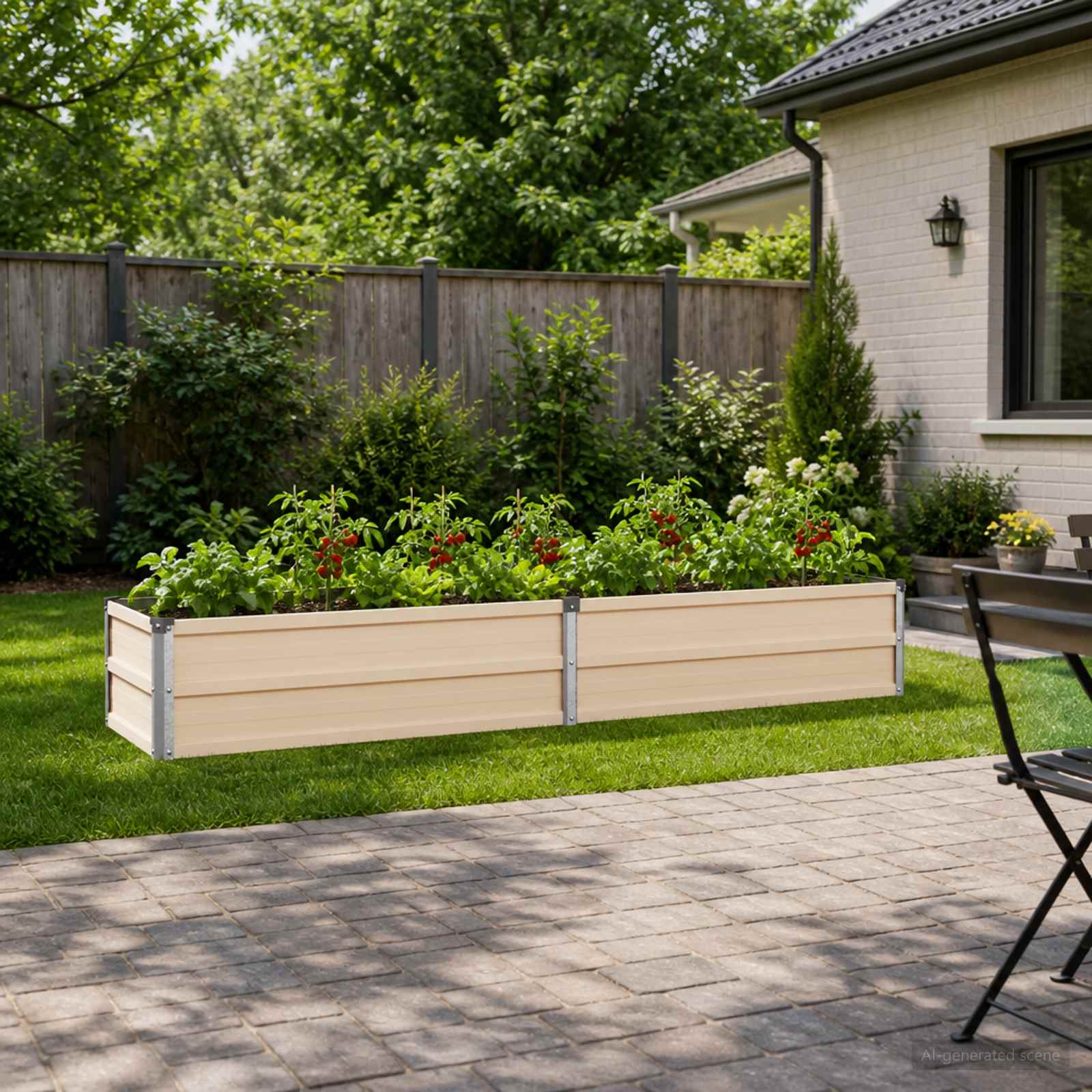 Verhoogd Tuinbed Ivoor 160 x 40 x 24 cm koudgewalst staal image 1