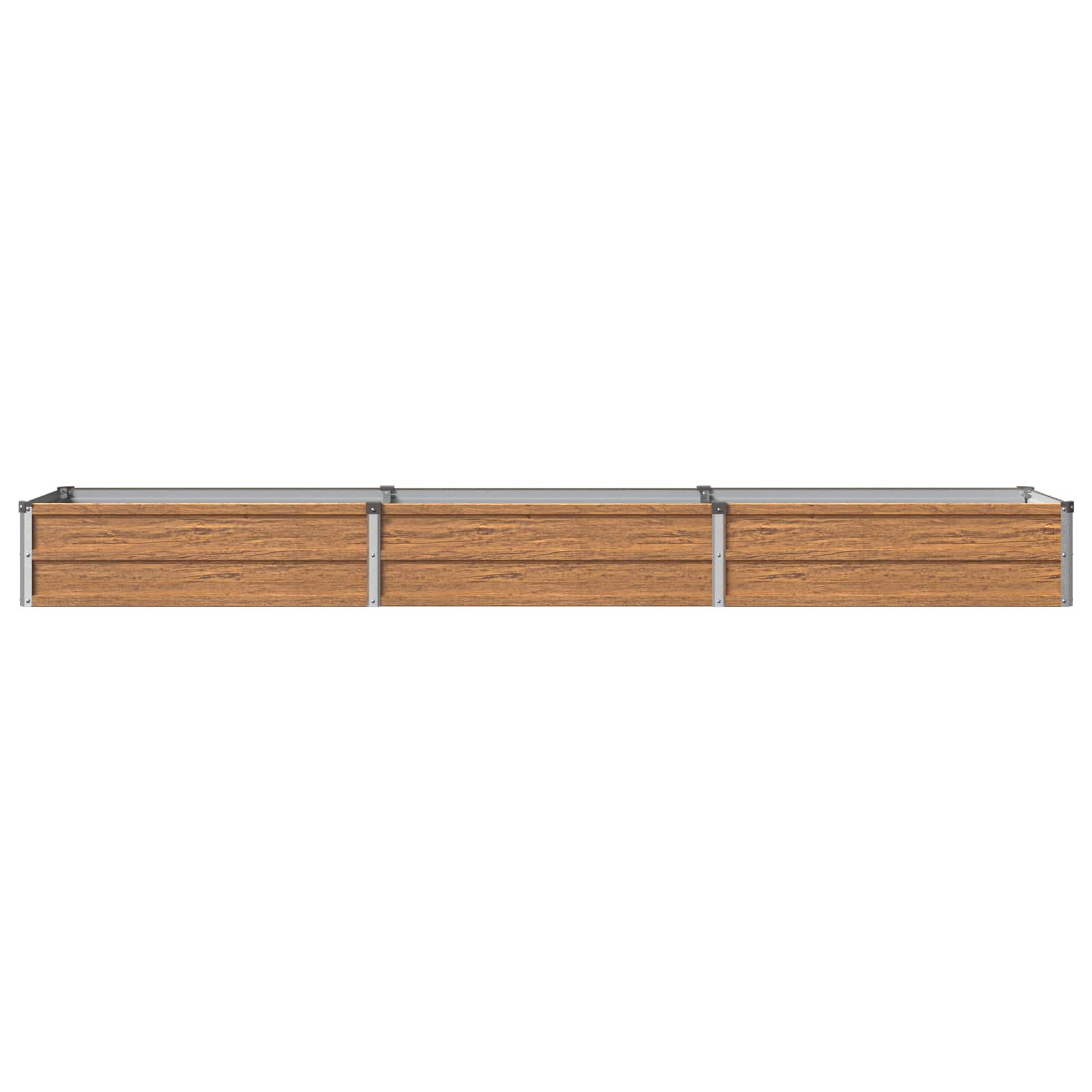 Verhoogd Tuinbed Houtbruin 240 x 40 x 24 cm koudgewalst staal image 3