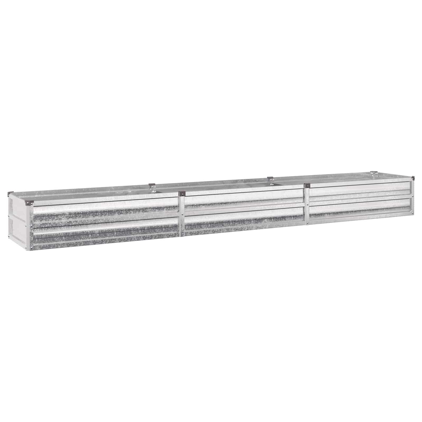 Verhoogd Tuinbed Zilverkleurig 240 x 40 x 24 cm gegalvaniseerd image 2