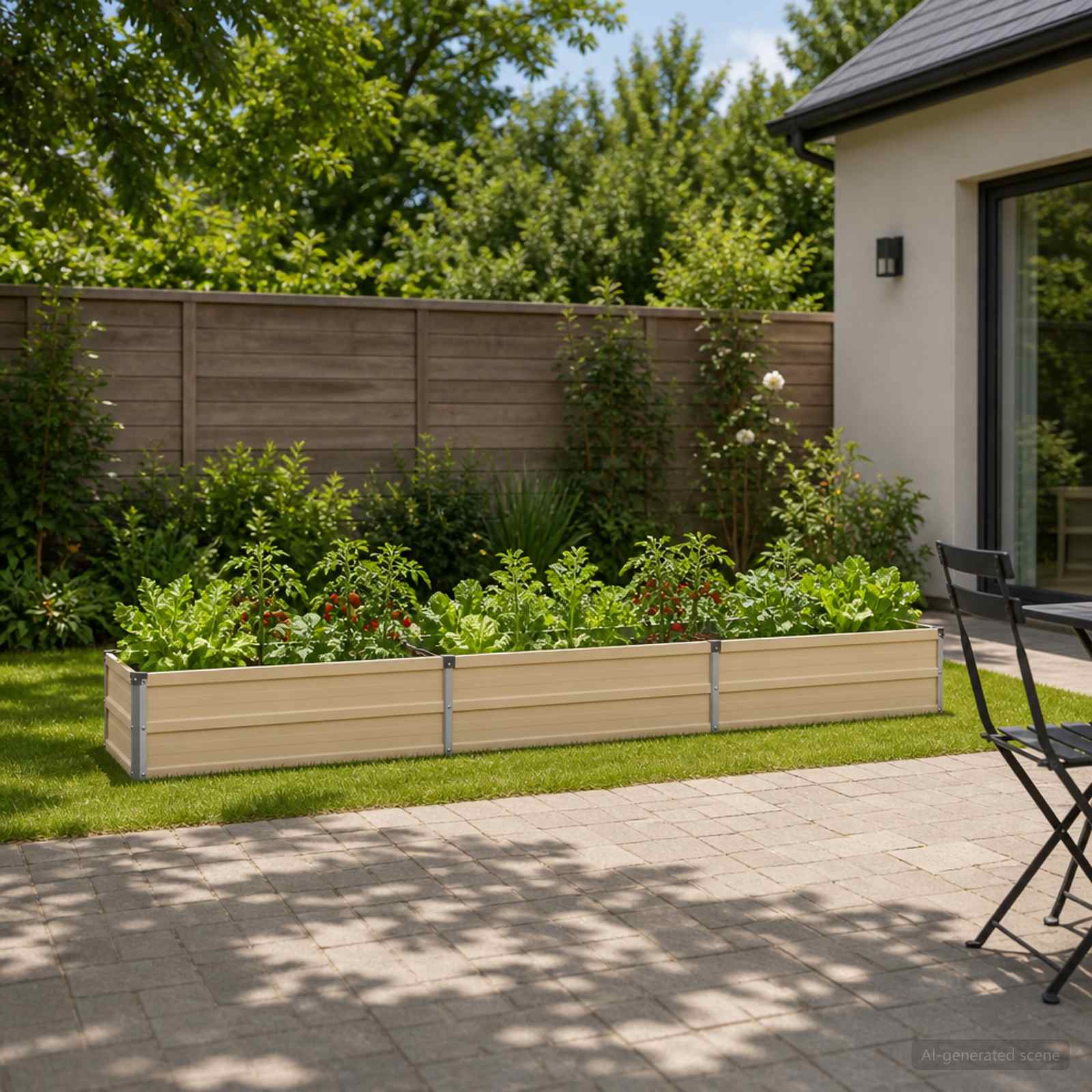 Verhoogd Tuinbed Ivoor 240 x 40 x 24 cm koudgewalst staal image 1