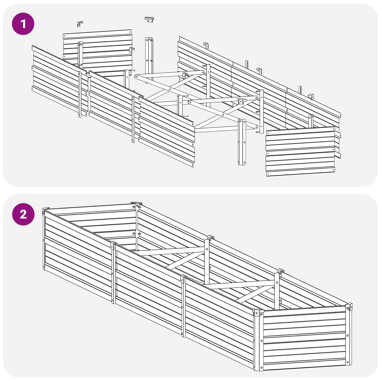 Verhoogd Tuinbed Pastelgroen 240 x 40 x 24 cm koudgewalst staal image 8