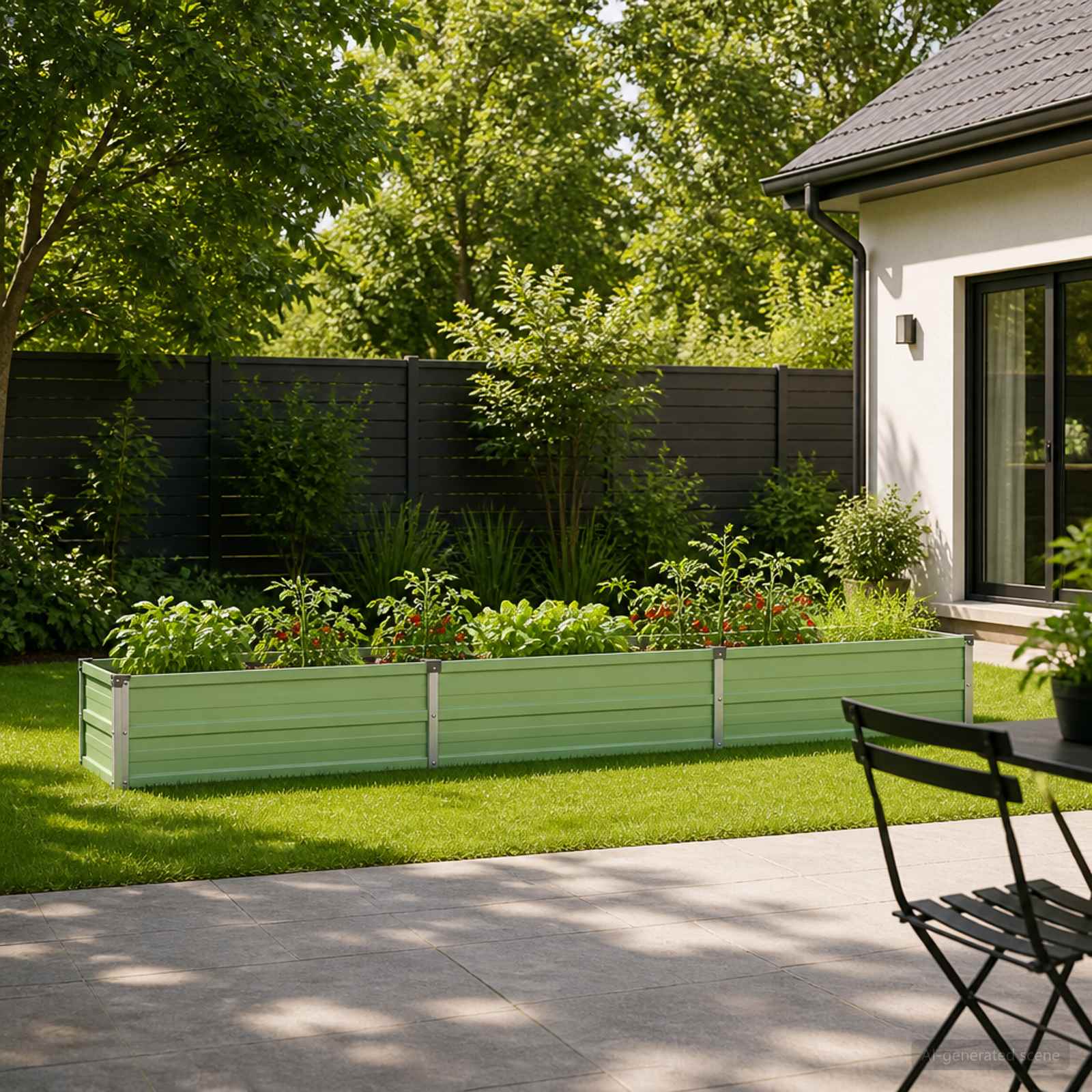 Verhoogd Tuinbed Pastelgroen 240 x 40 x 24 cm koudgewalst staal image 1