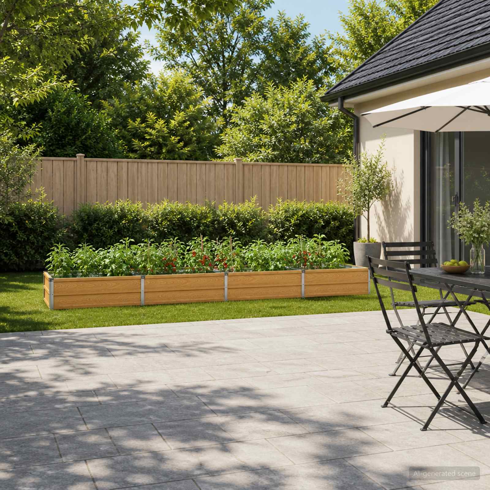 Verhoogd Tuinbed Naturel 320 x 40 x 24 cm koudgewalst staal image 1