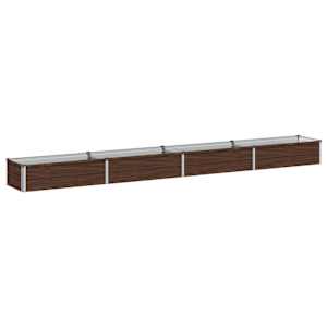 vidaXL T&otilde;stetud Aiapeenar Must p&auml;hkel 320 x 40 x 24 cm Teras