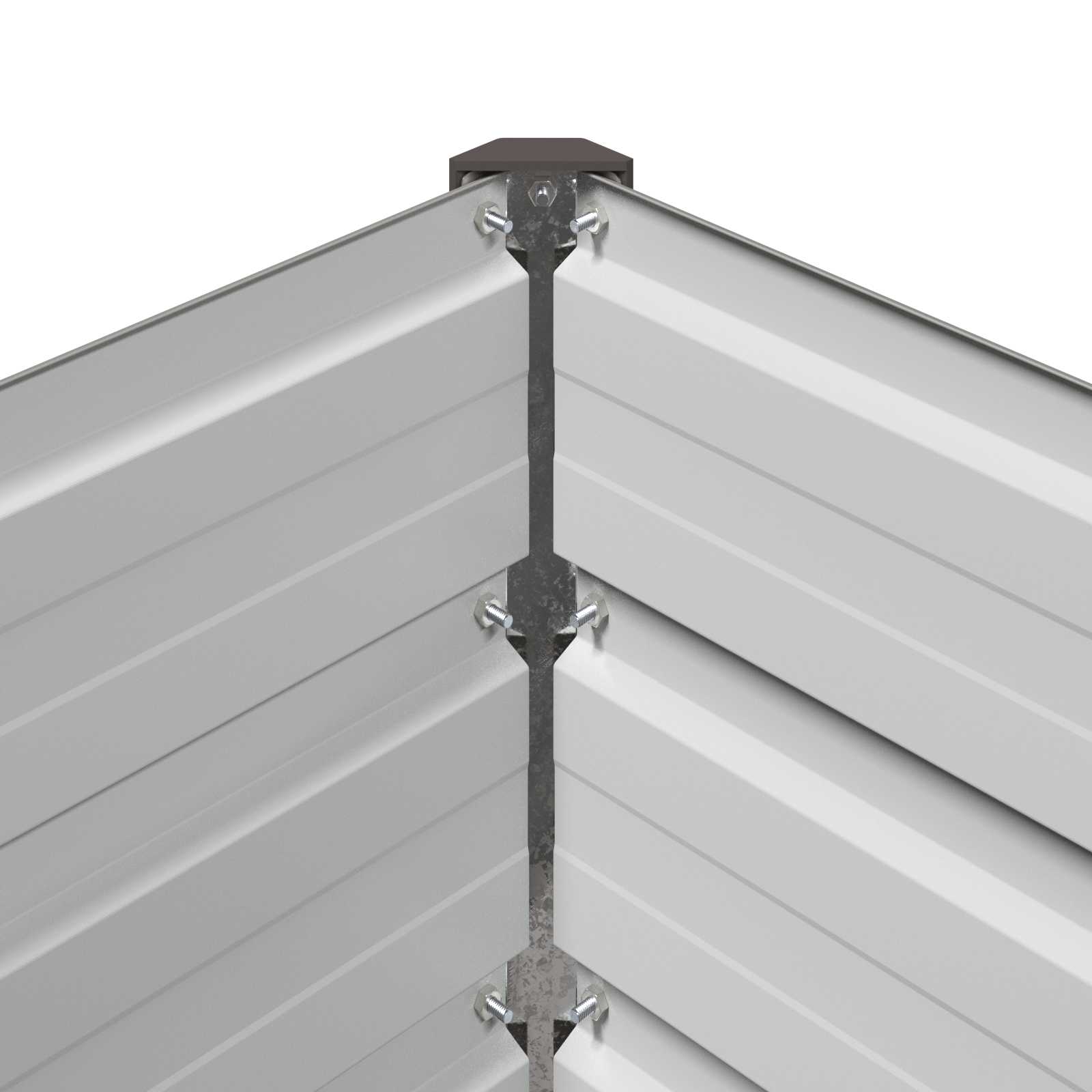Verhoogd Tuinbed Grijs 320 x 40 x 24 cm koudgewalst staal image 7