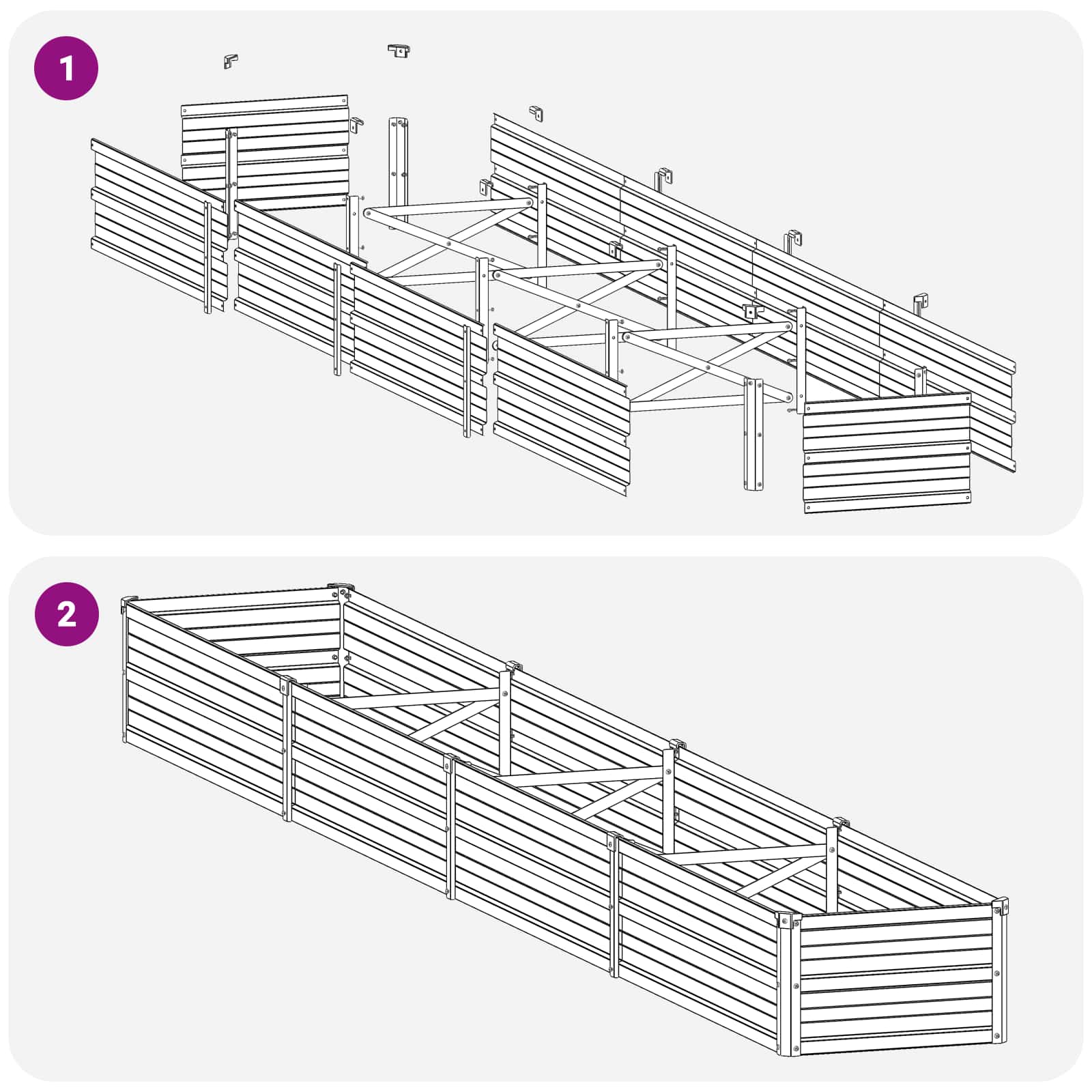 Verhoogd Tuinbed Bruin 320 x 40 x 24 cm koudgewalst staal image 8