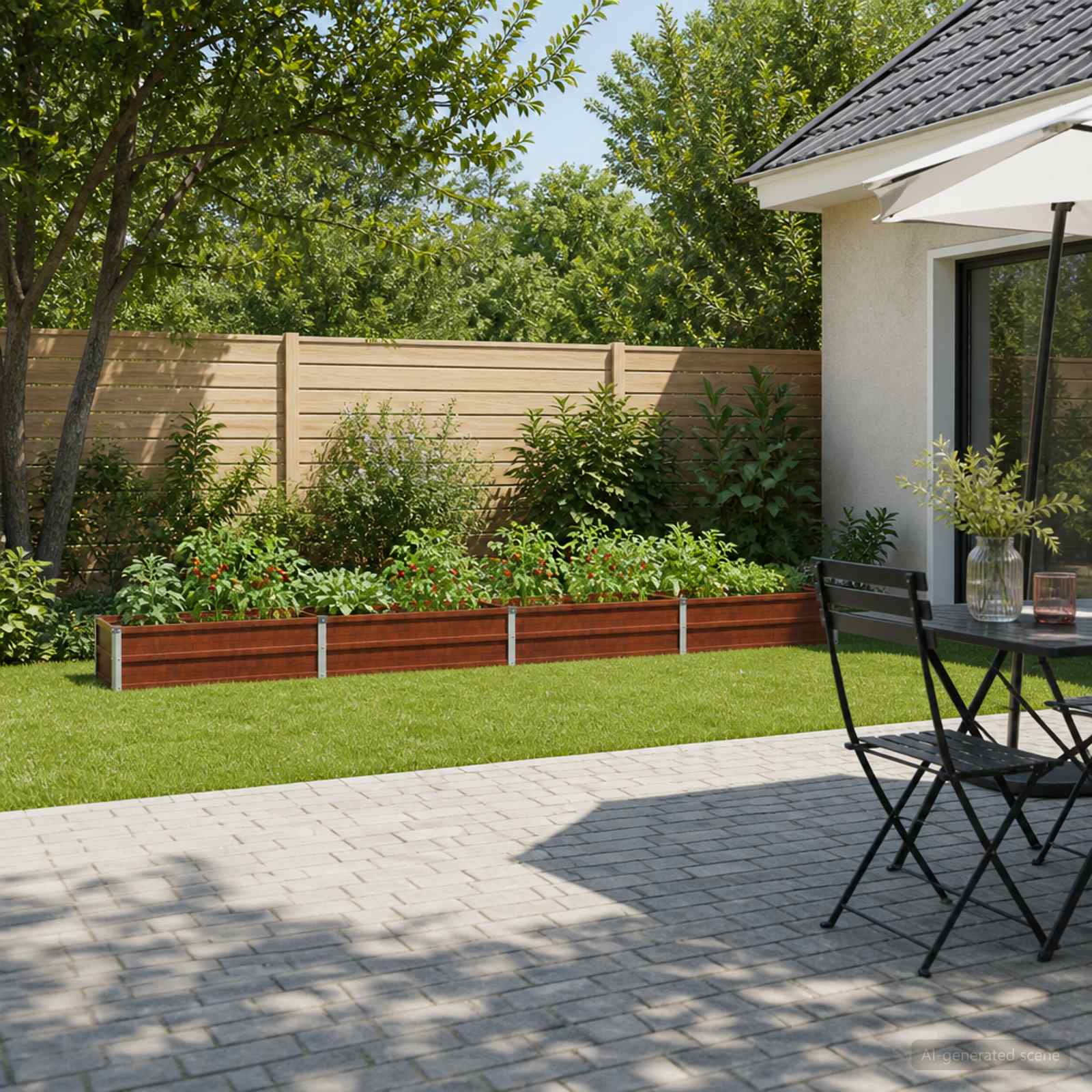 Verhoogd Tuinbed Roestig 320 x 40 x 24 cm corton image 1