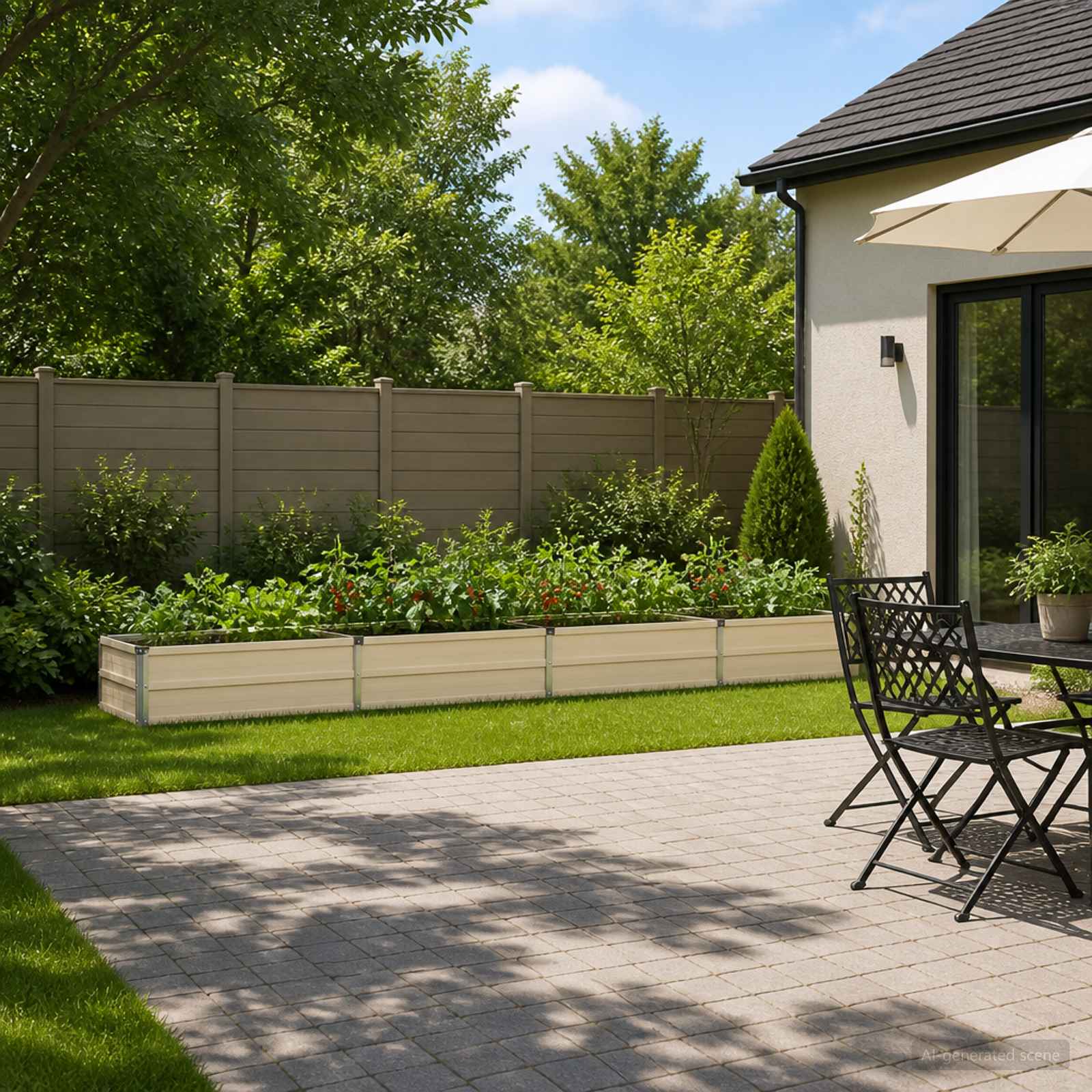 Verhoogd Tuinbed Ivoor 320 x 40 x 24 cm koudgewalst staal image 1