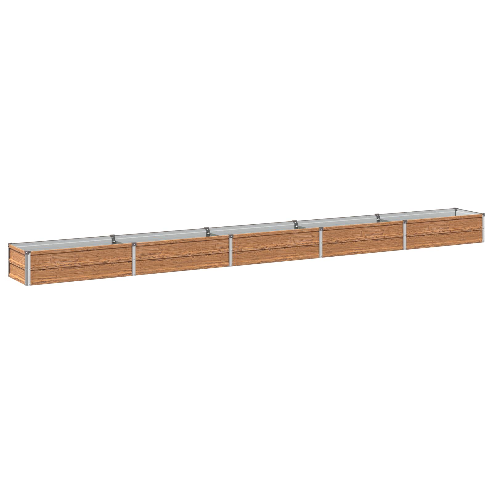 Verhoogd Tuinbed Houtbruin 400 x 40 x 24 cm koudgewalst staal image 2