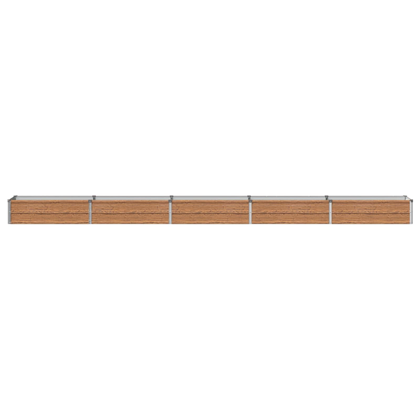 Verhoogd Tuinbed Houtbruin 400 x 40 x 24 cm koudgewalst staal image 3