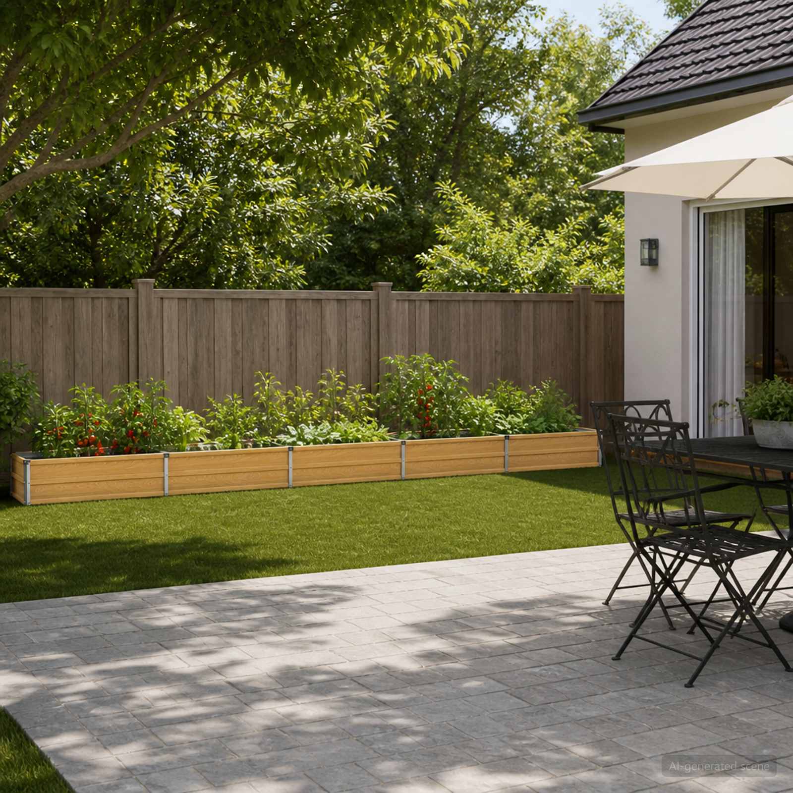 Verhoogd Tuinbed Naturel 400 x 40 x 24 cm koudgewalst staal image 1
