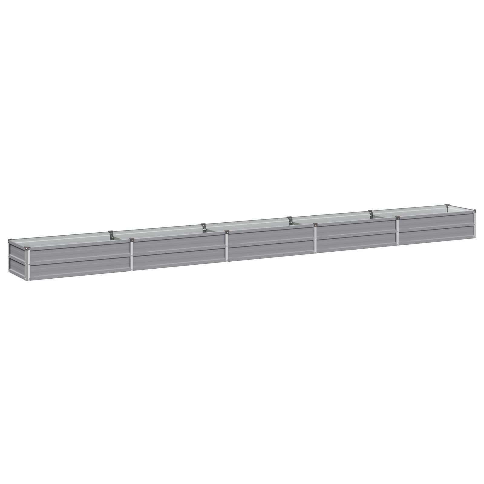 Verhoogd Tuinbed Grijs 400 x 40 x 24 cm koudgewalst staal image 2