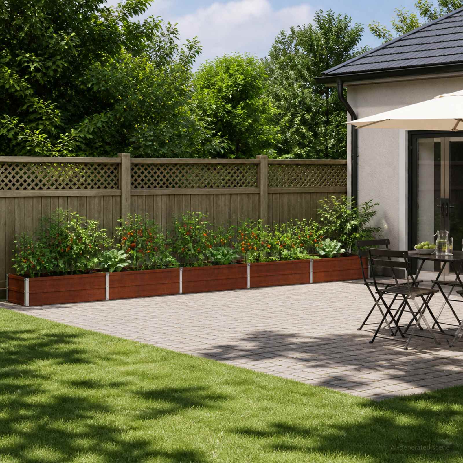 Verhoogd Tuinbed Roestig 400 x 40 x 24 cm corton image 1