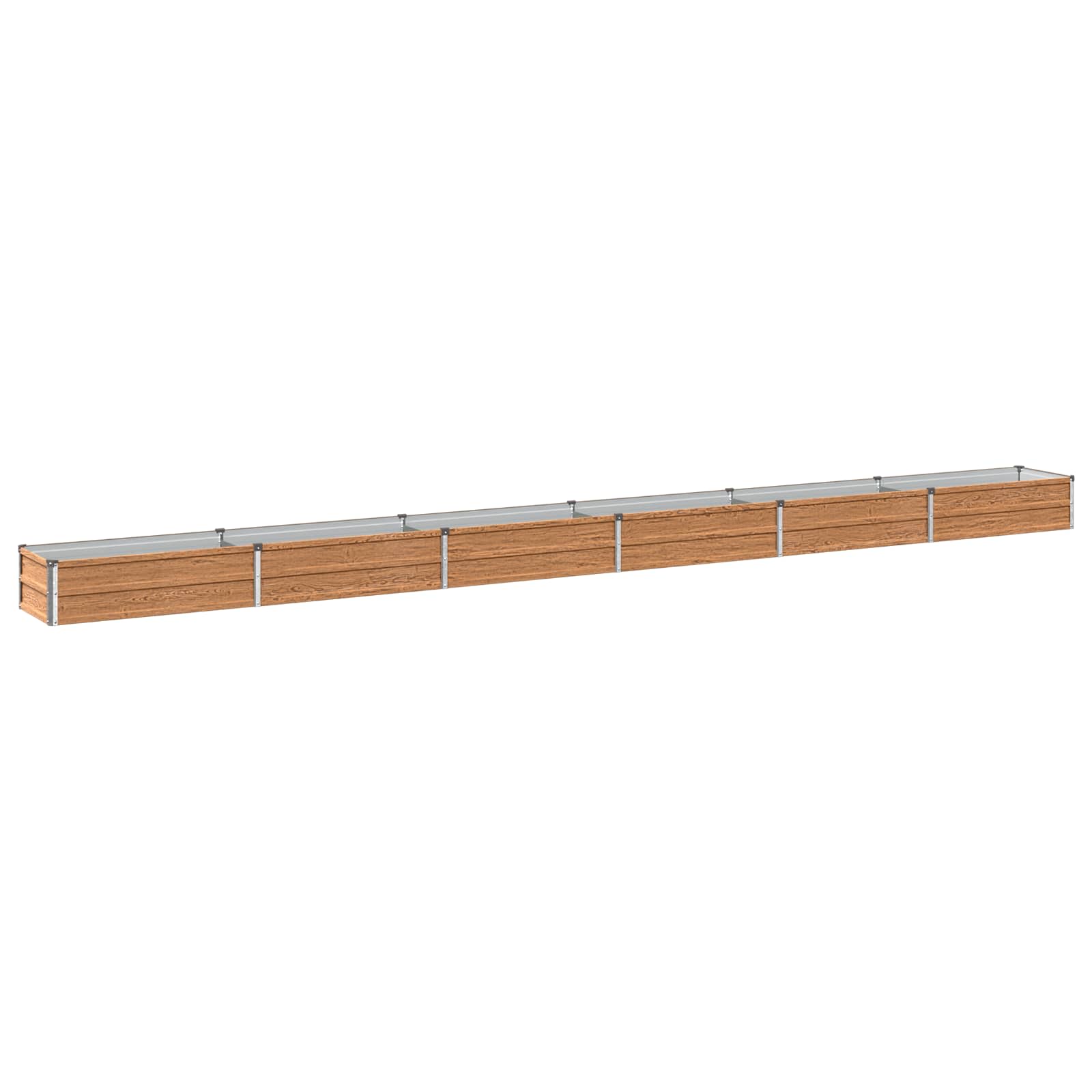 Verhoogd Tuinbed Houtbruin 480 x 40 x 24 cm koudgewalst staal image 2